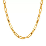 Golden Paperclip Chain Necklace