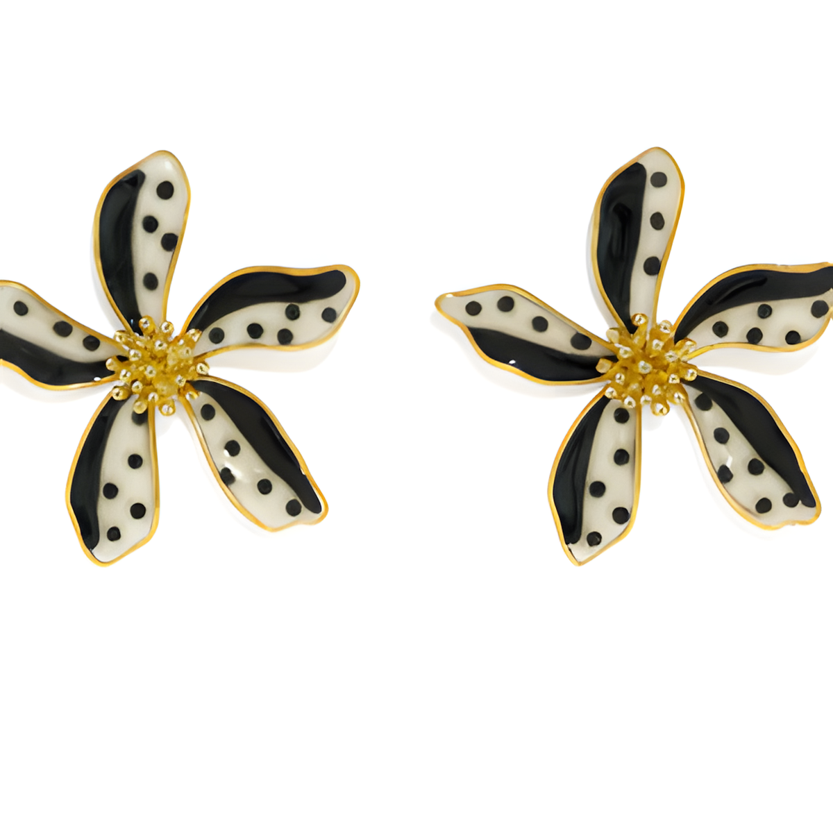 Monochrome Bloom Earrings