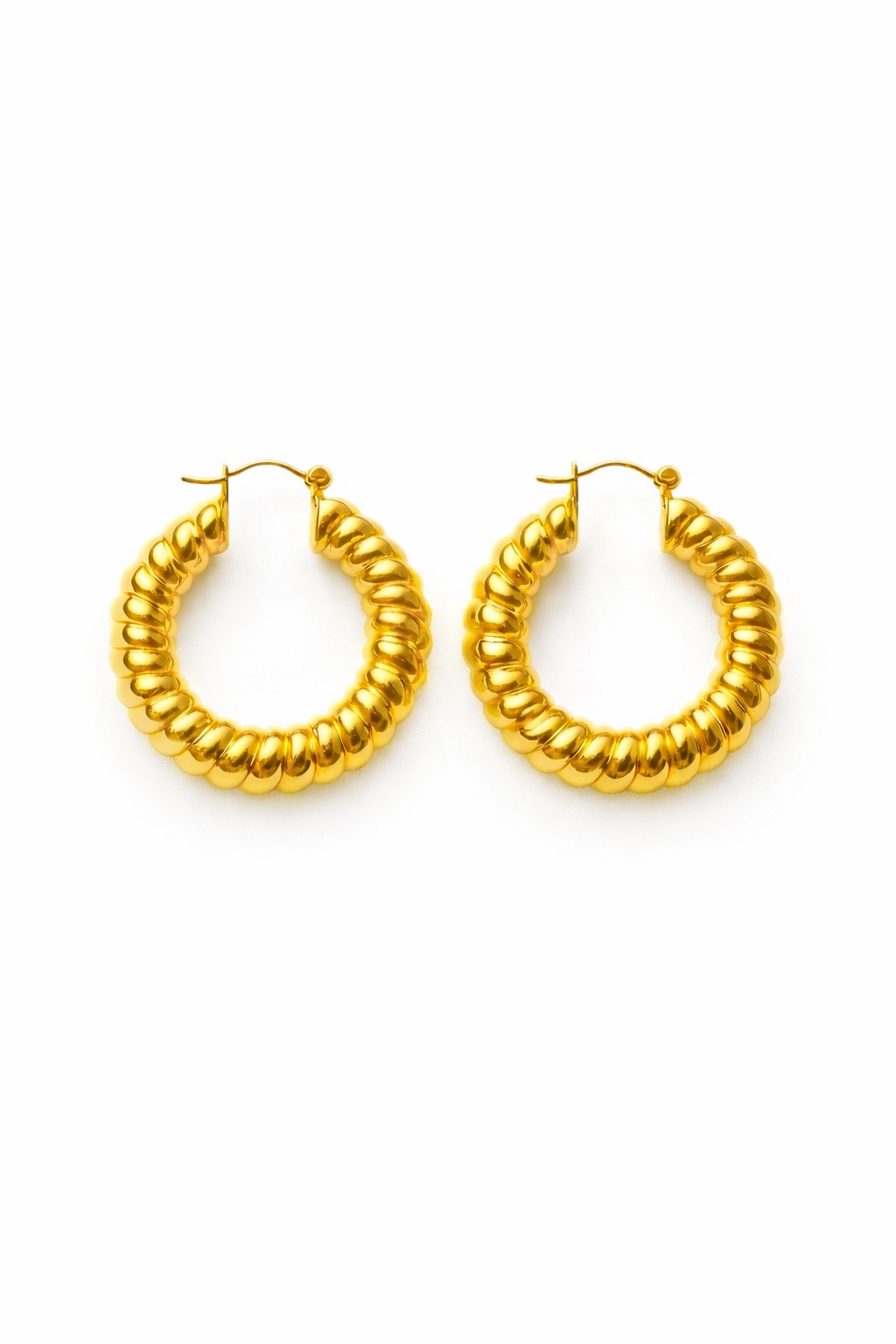Golden Twist Hoops