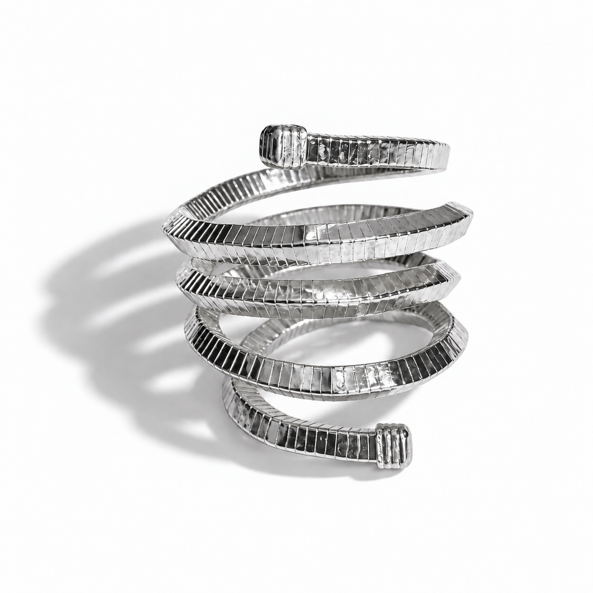 Silver Twist Snake Chain Necklace
