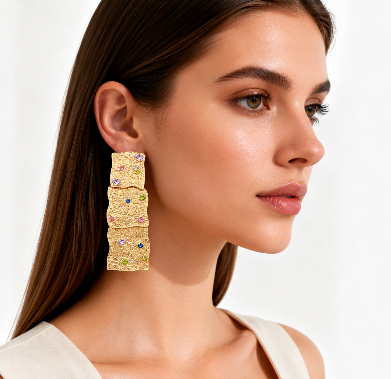 Golden Mosaic Earrings
