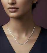Silver Herringbone Necklace
