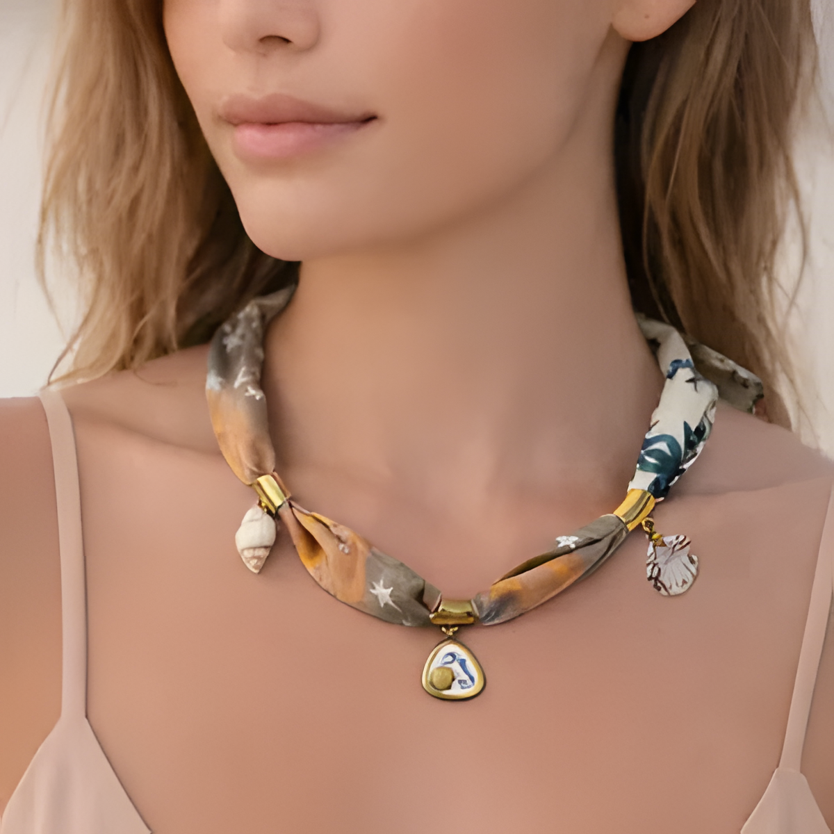 Ivory Boho Charm Necklace