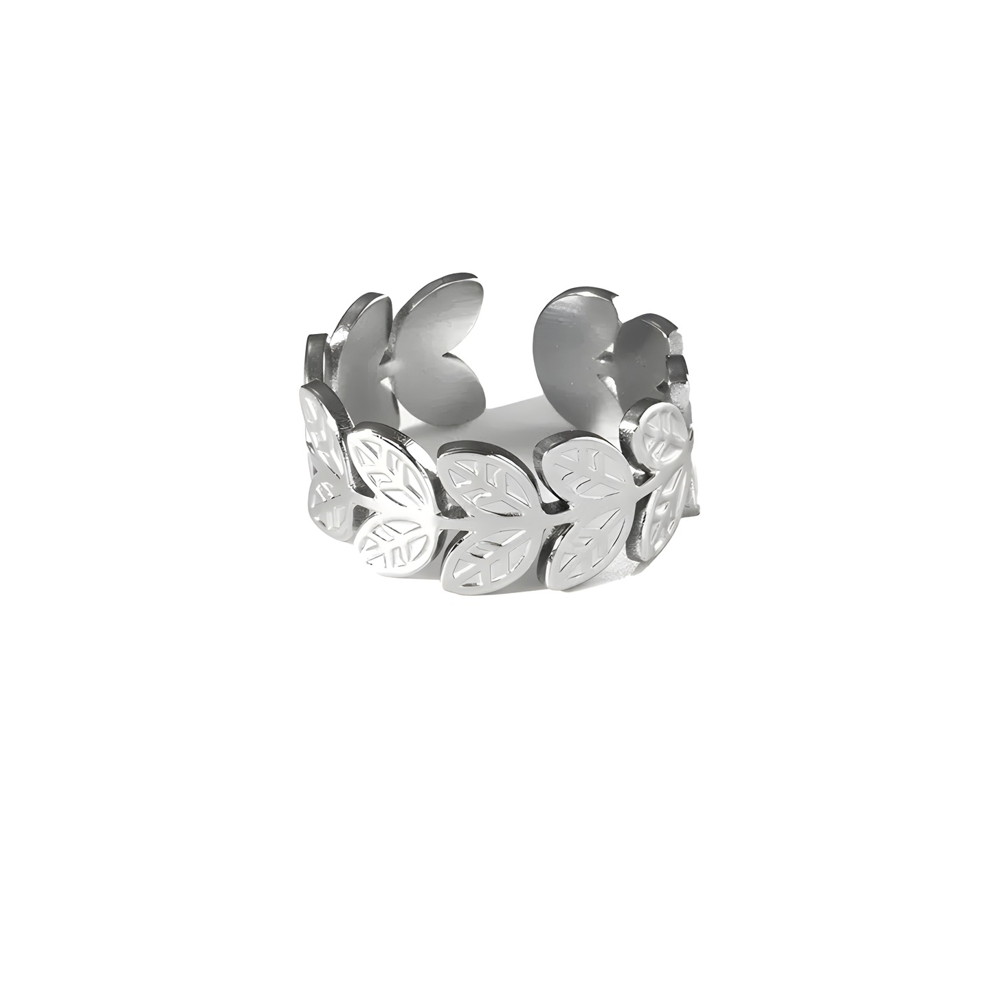 Silver Leaf Ring