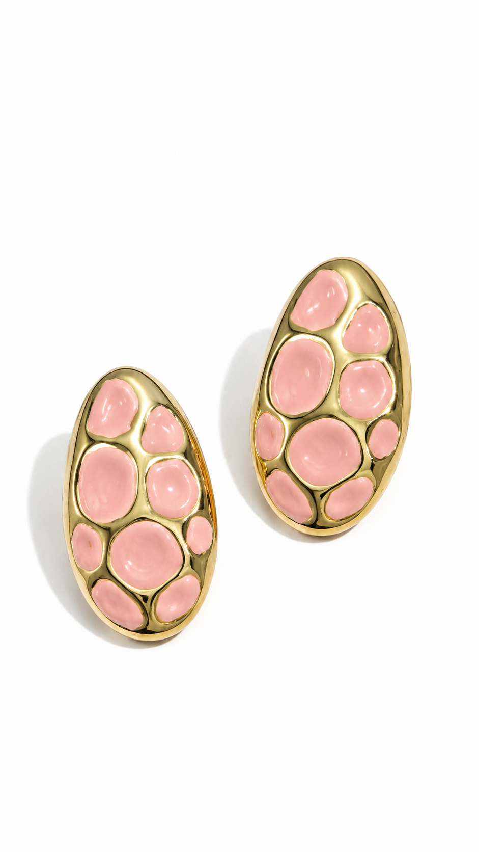 Rose Pebble Earrings
