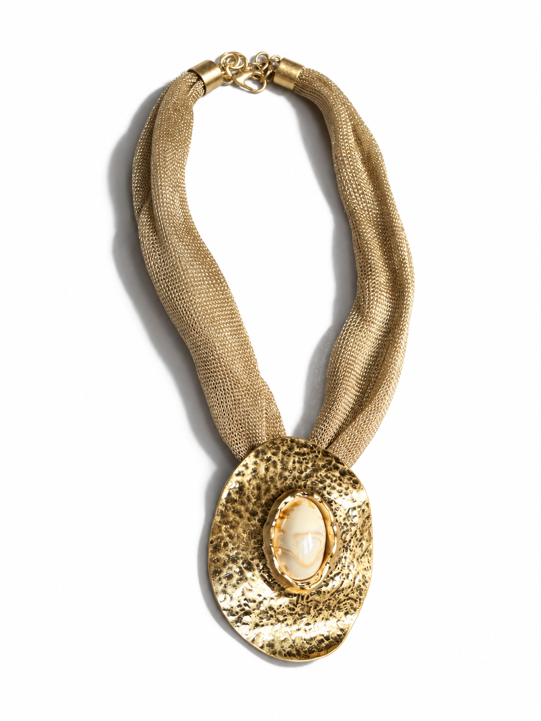 Golden Ivory Statement Necklace