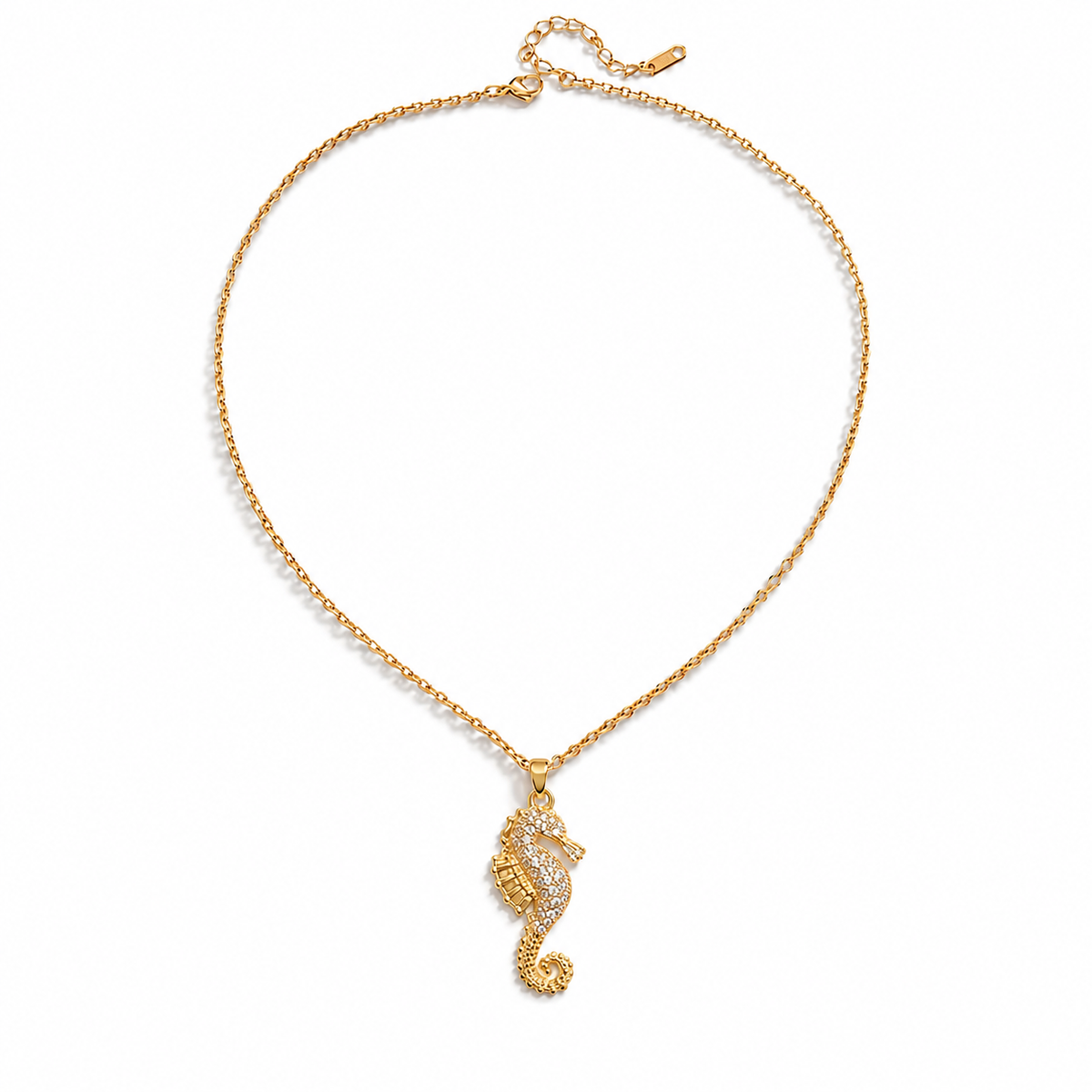 Golden Seahorse Necklace