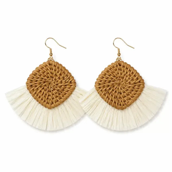 Ivory Raffia Earrings