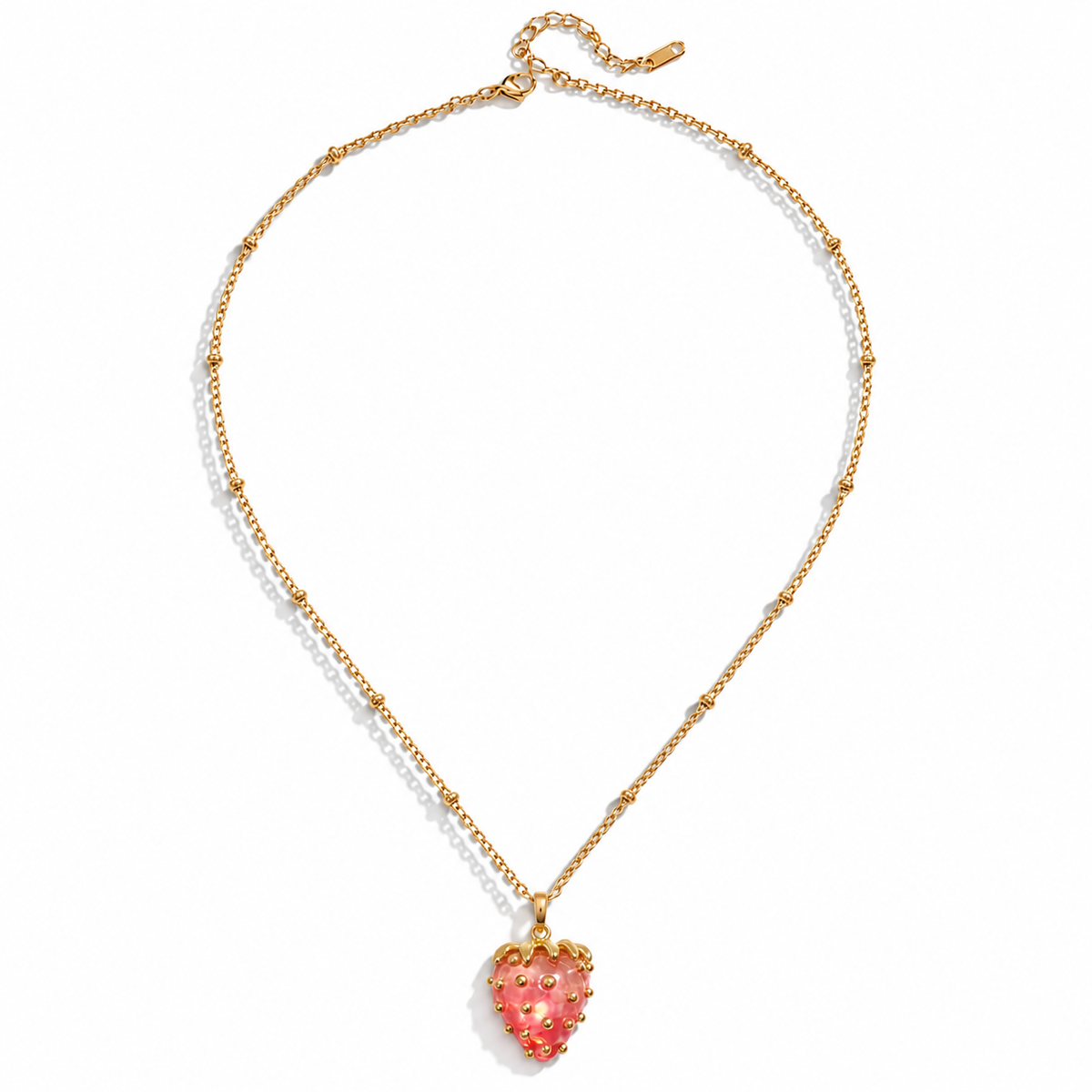 Pink Strawberry Necklace