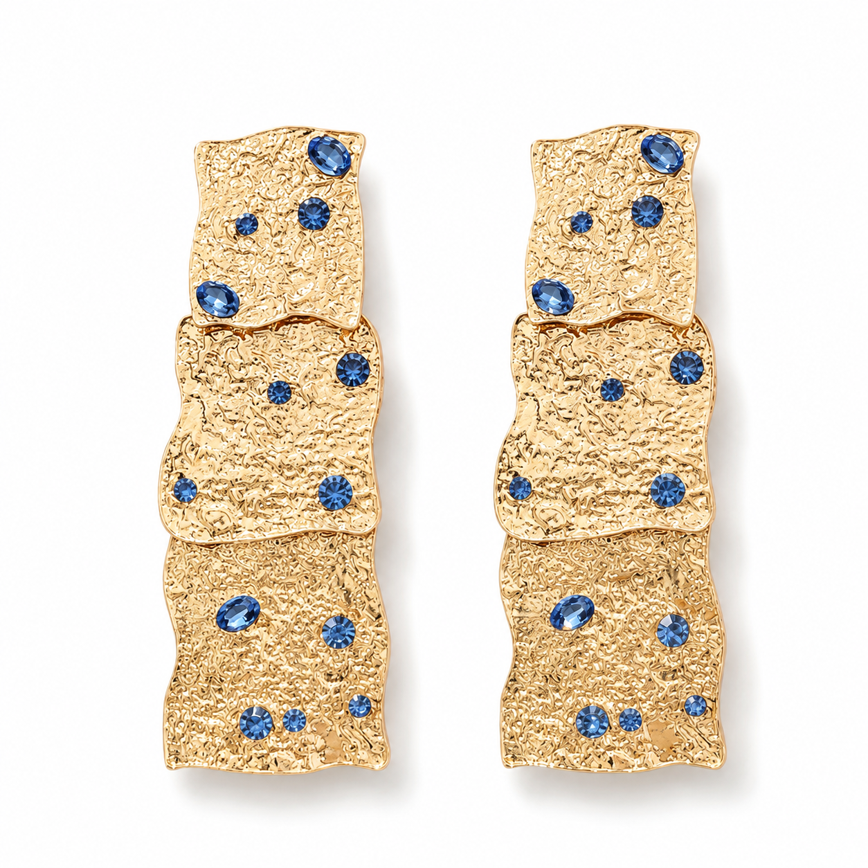Sapphire Wave Earrings