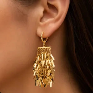 Earring Gold Fringe