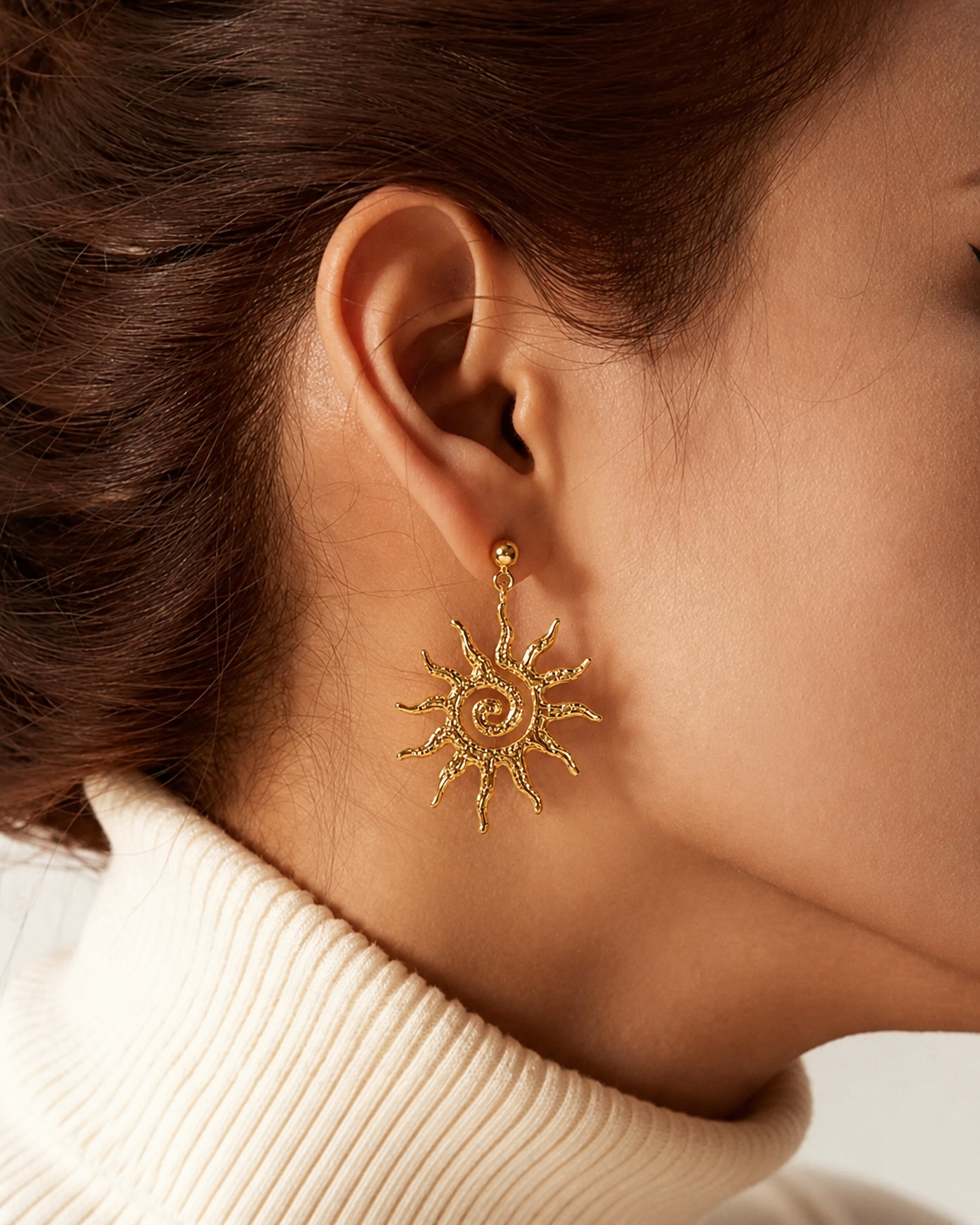 Sun Spiral Earring