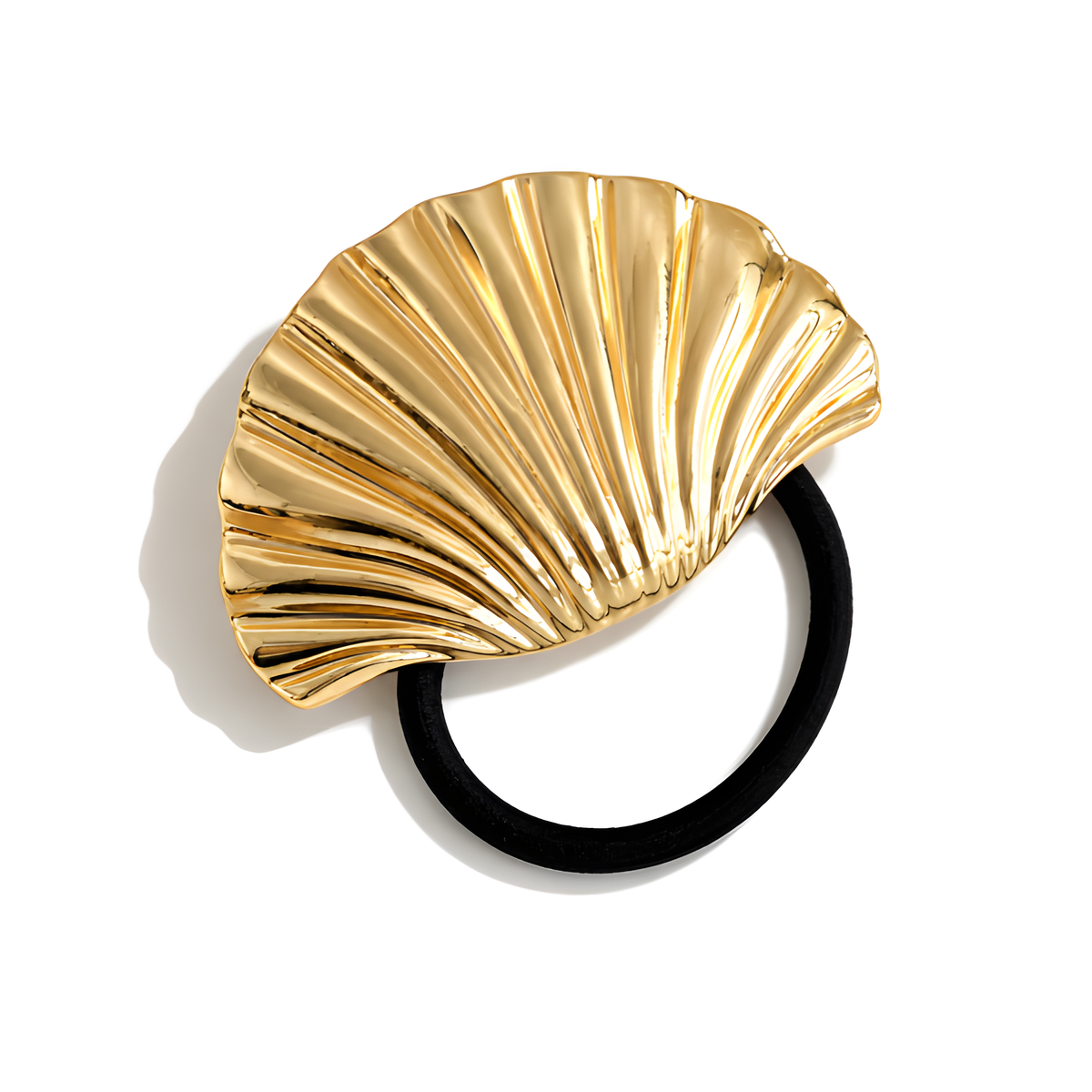 Gold Seashell Hair Tie
