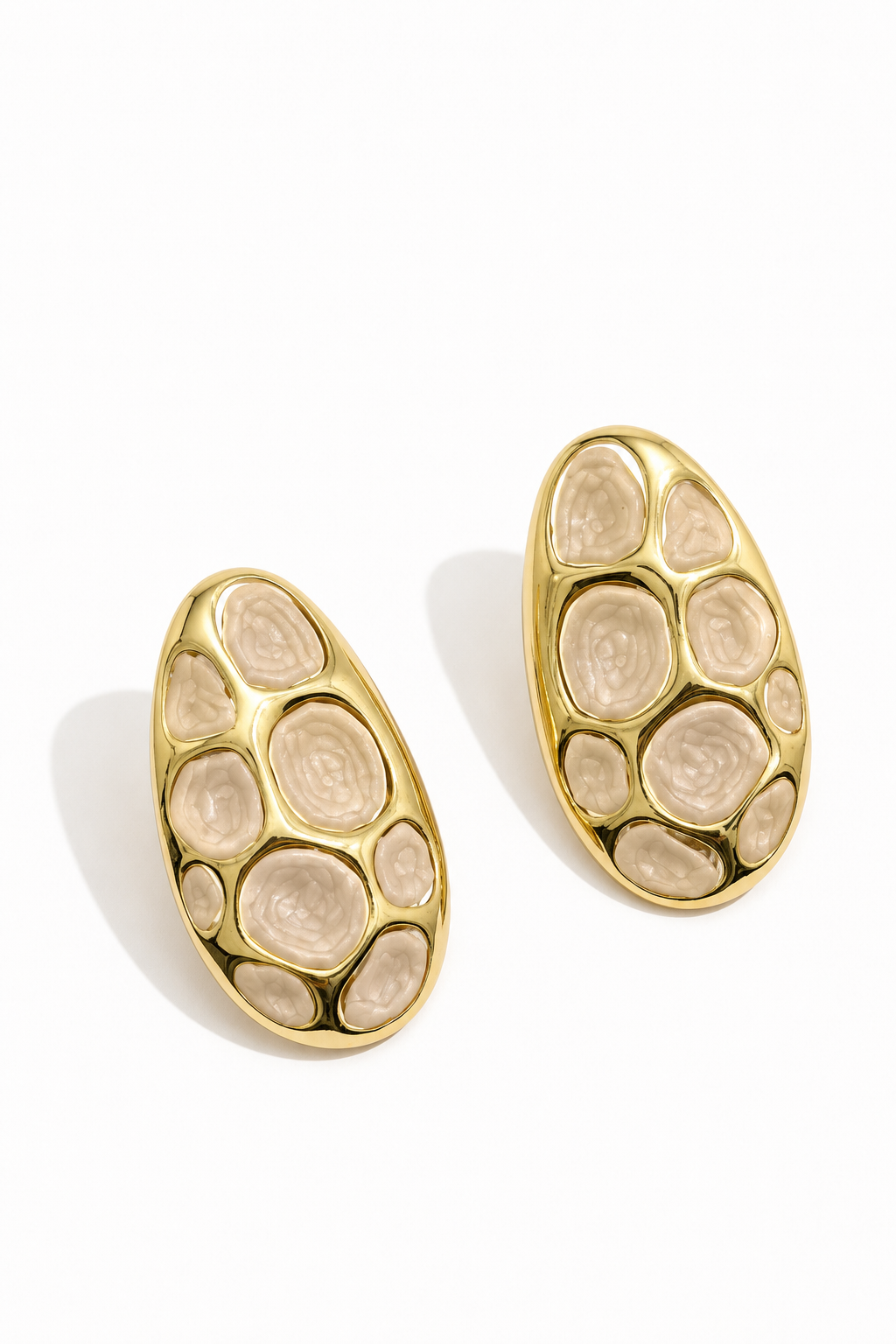 Golden Pebble Earrings