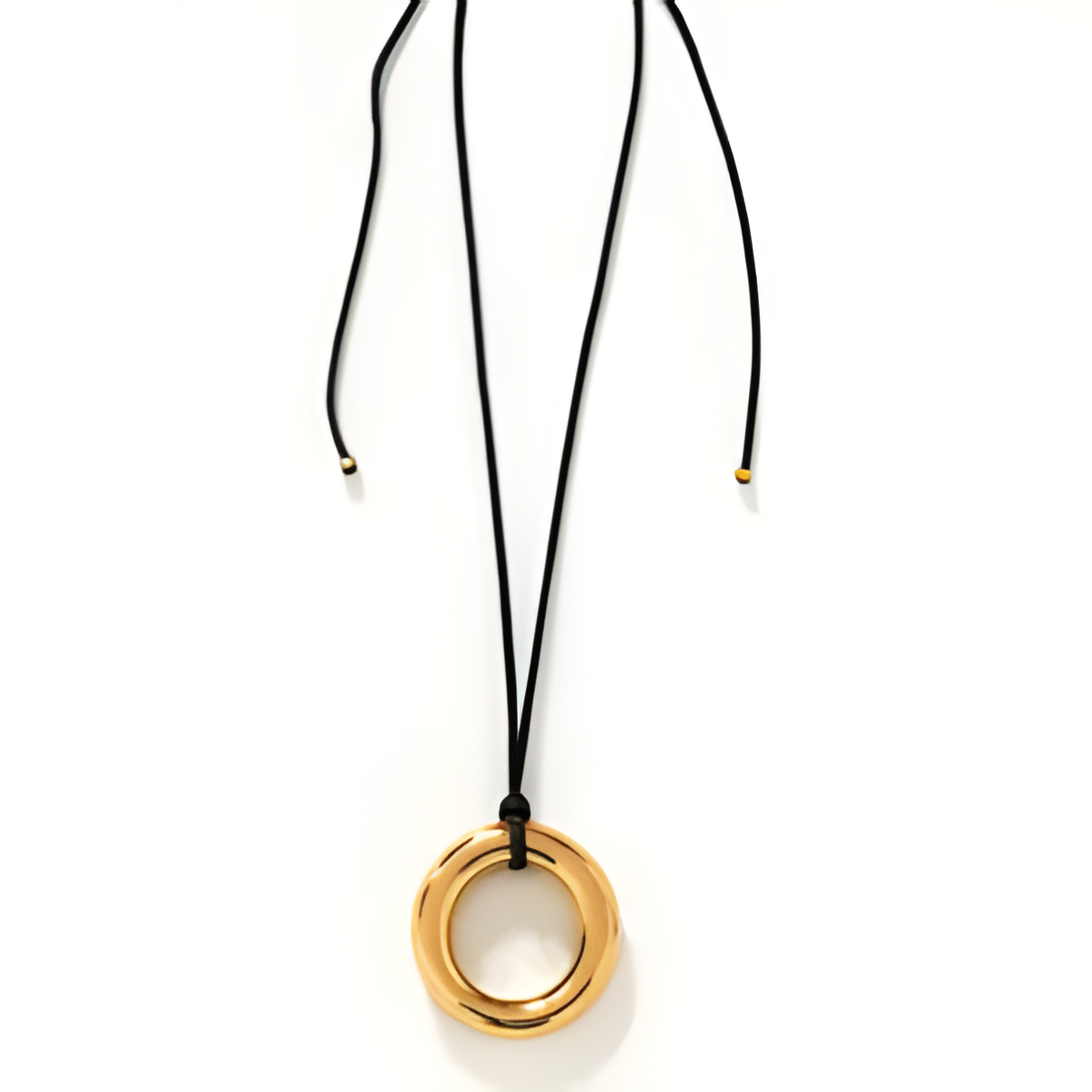 Golden Infinity Ring Necklace
