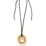 Golden Infinity Ring Necklace