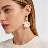 Golden Leaf Bloom Earrings