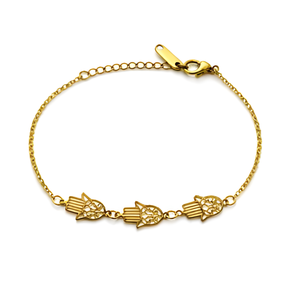 Hamsa Charm Gold Bracelet