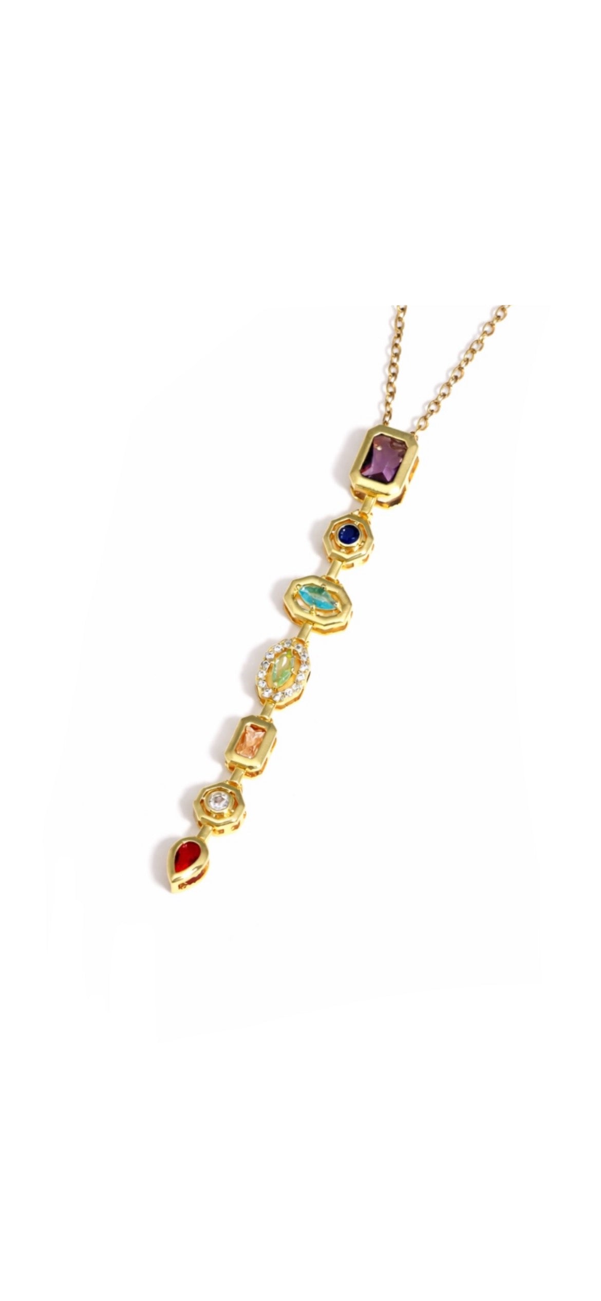 Gemstone Cascade Necklace