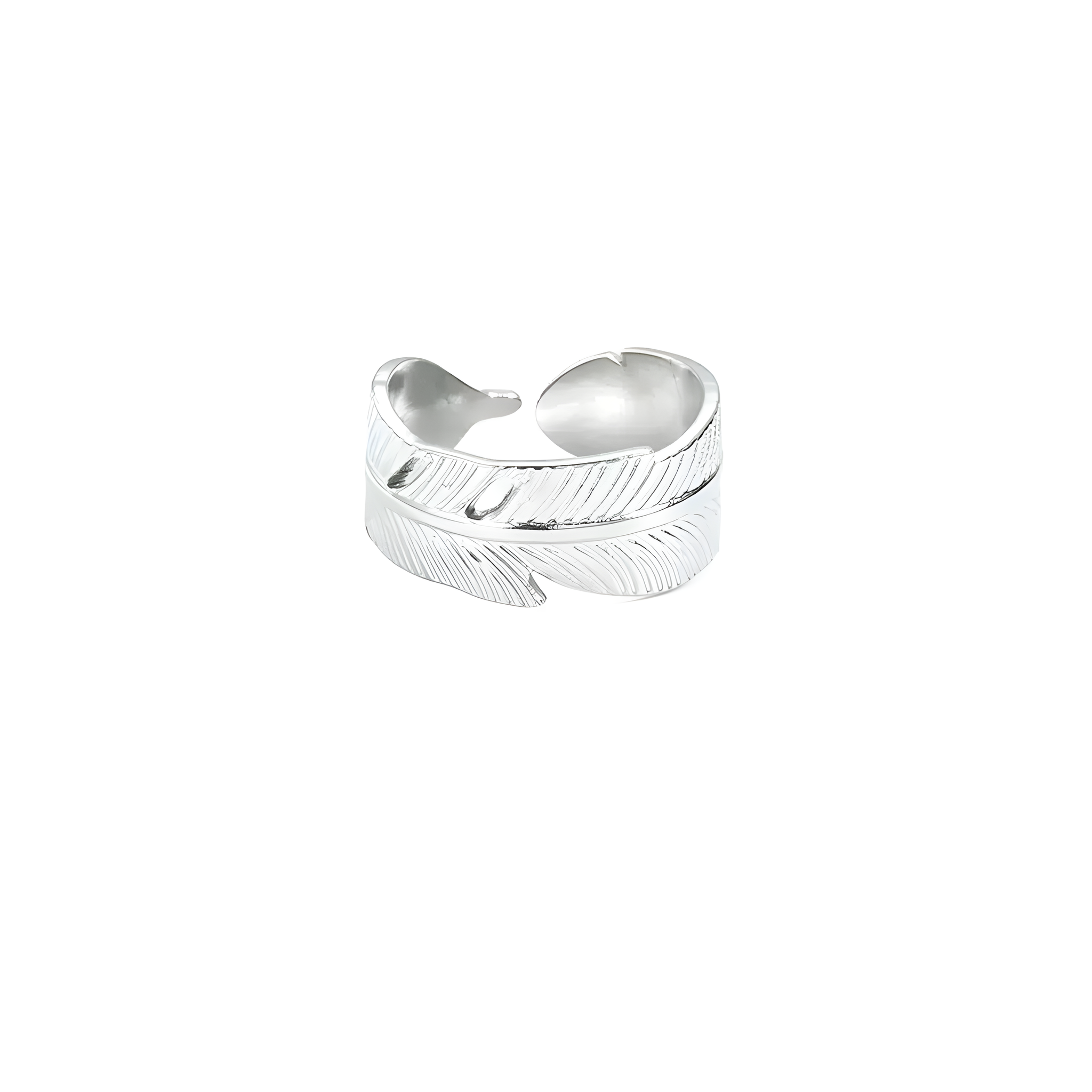 Silver Feather Wrap Ring