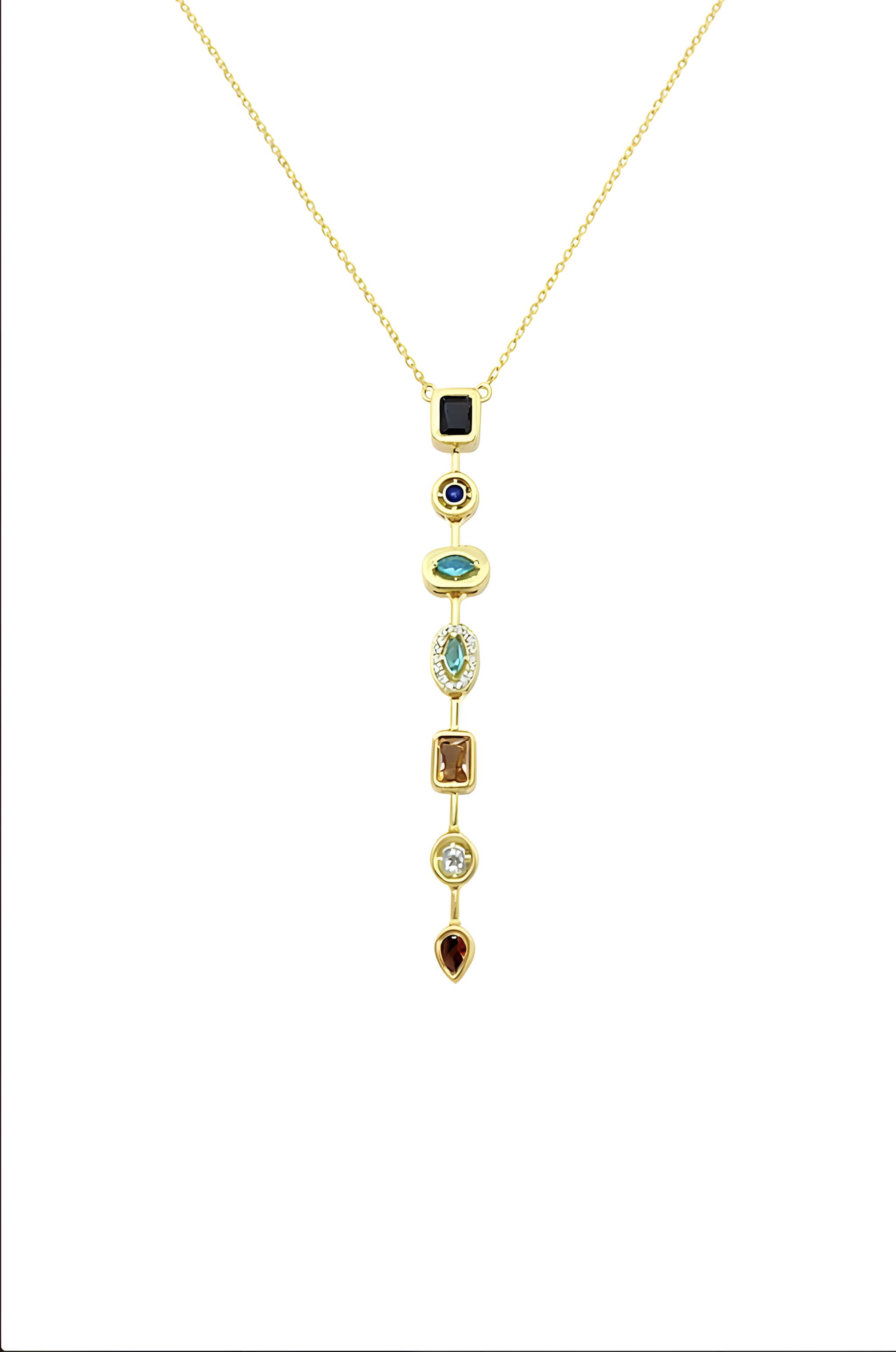 Gemstone Cascade Necklace