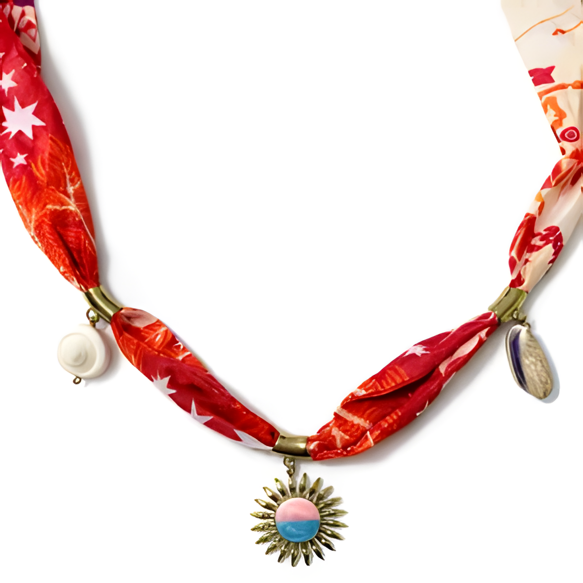 Scarlet Sun Charm Necklace