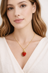 Necklace Ruby Drop