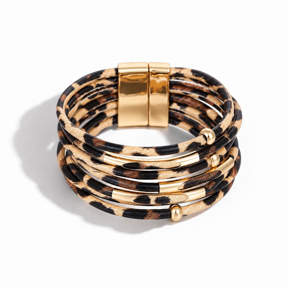 Leopard Luxe Multi-Strand Bracelet