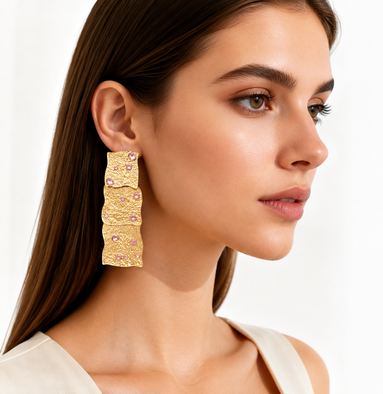 Rosé Mosaic Earrings