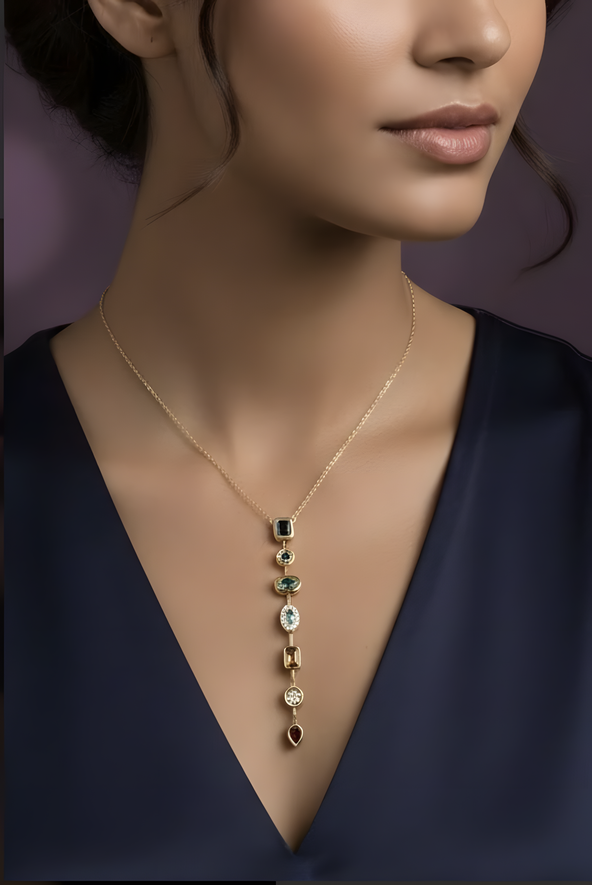 Gemstone Cascade Necklace