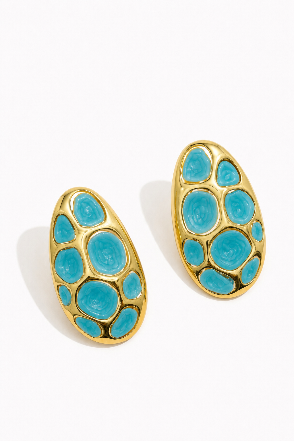 Turquoise Pebble Earrings