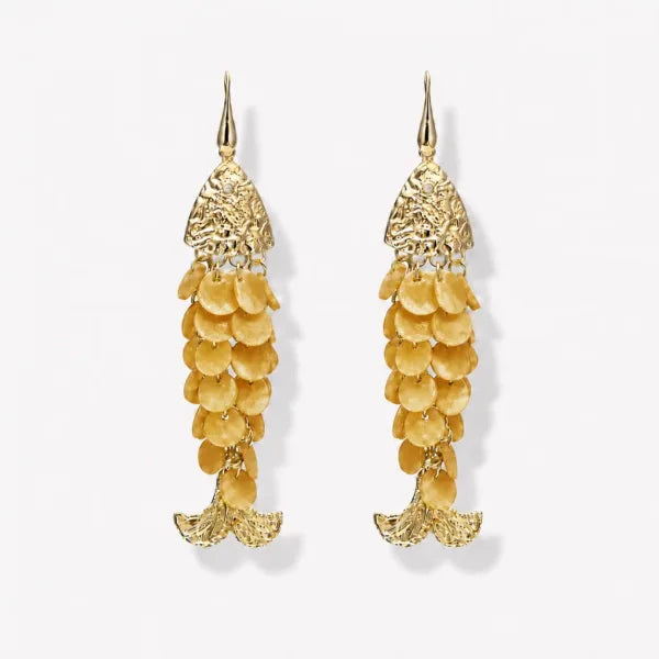 Golden Fish Earrings