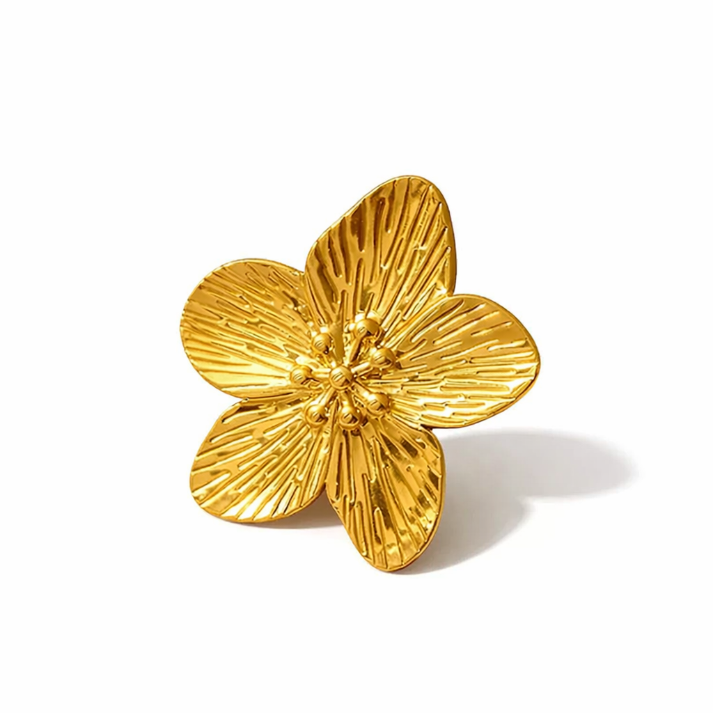 Flower ring gold