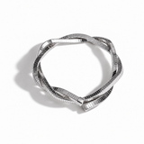 Silver Twist Snake Chain Necklace