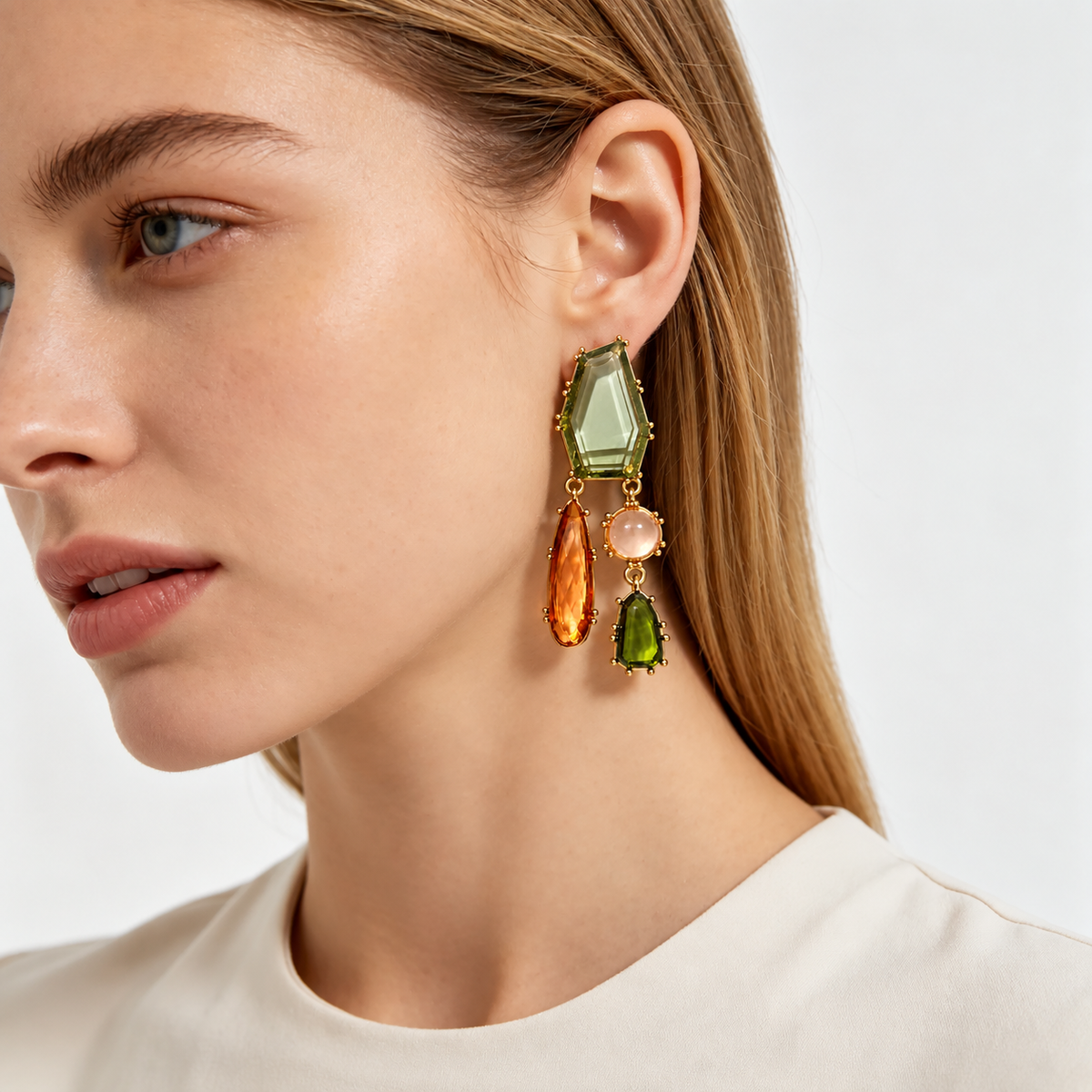 Olive Sunset Earrings