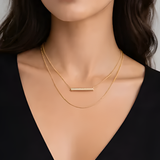 Double Layer Bar Necklace
