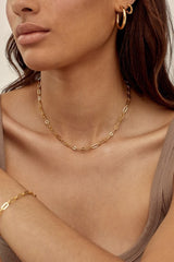 Golden Paperclip Chain Necklace