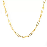 Golden Paperclip Chain Necklace