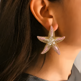Pink Starfish Earrings