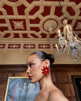 Red Flame Flower Earrings