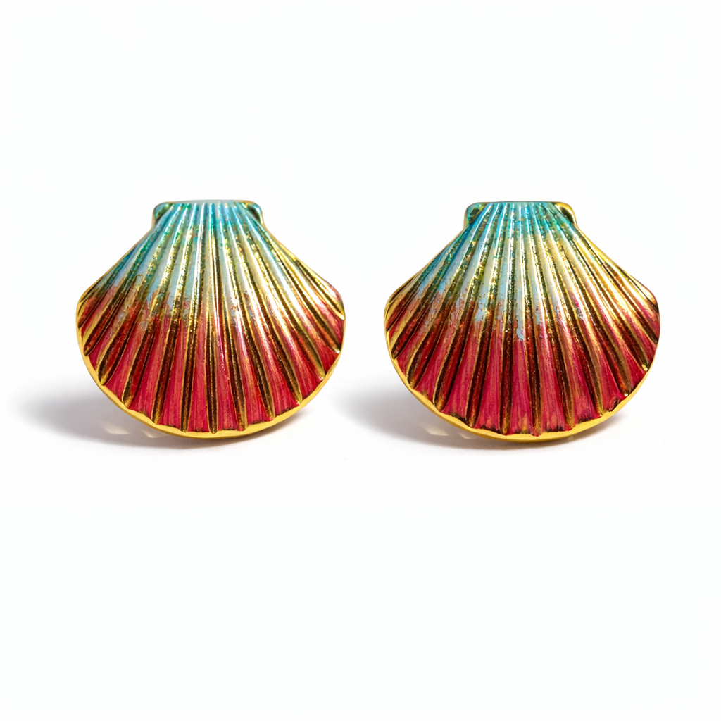 Sunset Seashell Earrings