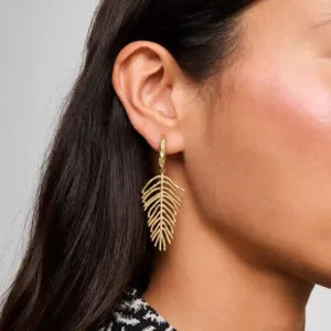 Earring Long Leaf