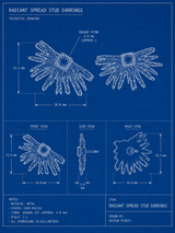 Earring Blue Sun
