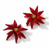 Red Flame Flower Earrings
