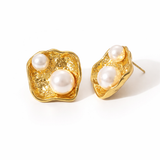 Golden Pearl Melt Earrings