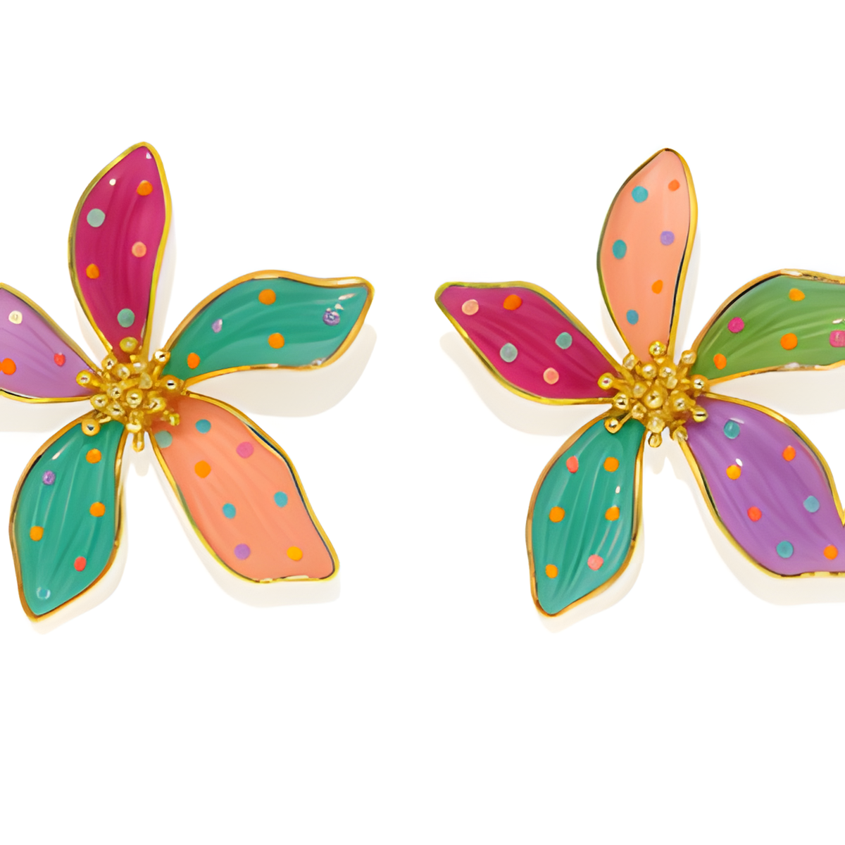 Colorful Petals Earrings