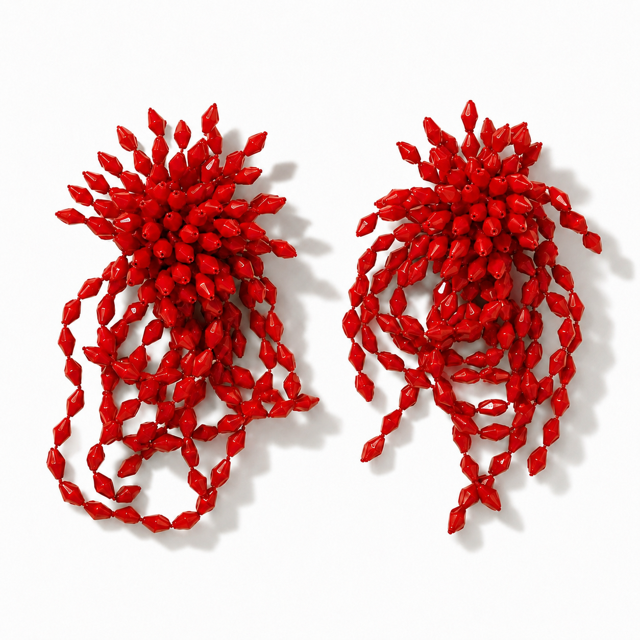 Red Tassel Earrings