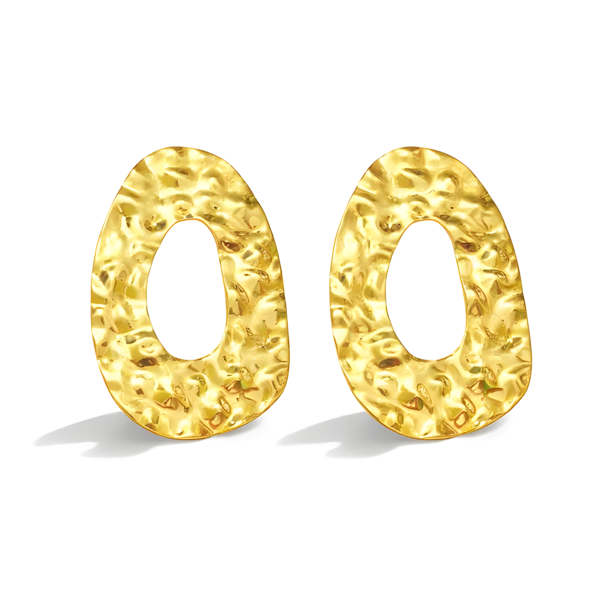 Golden Oval Earrings