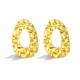 Golden Oval Earrings