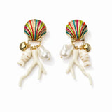 Pearl Coral Earrings